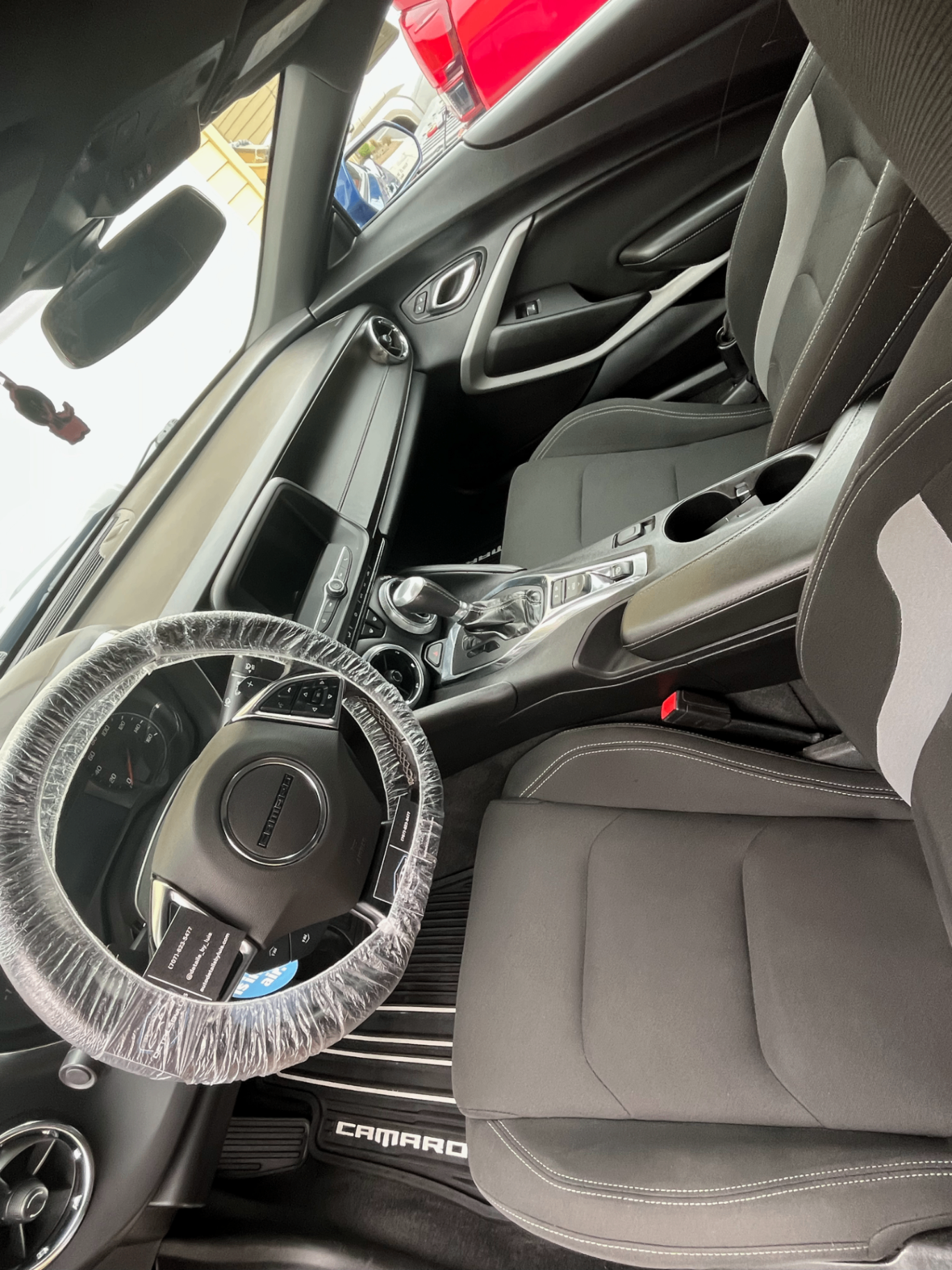 Camaro interior after detailing